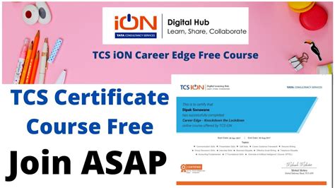 Tcs Ion Certificate Course Free Develop Skills And Get Certificate