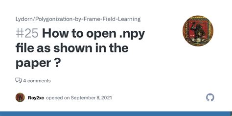 How To Open Npy File As Shown In The Paper Issue Lydorn