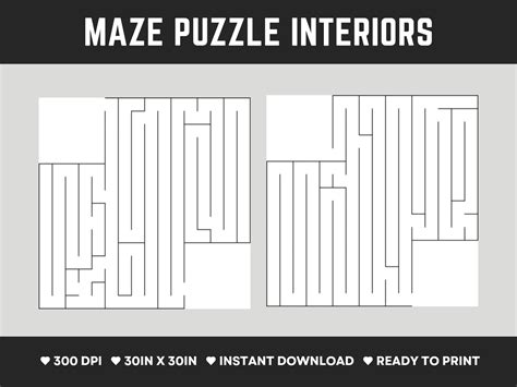 30 Printable Maze Puzzle Set Graphic by DesignScape Arts · Creative Fabrica