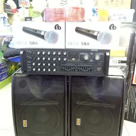 Jual Paket Soundsystem Aiwa Dengan Mic Kabel Plus Ampli Aiwa B Di