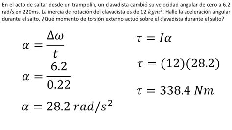 Física Momento de torsión y aceleración angular Ejemplo 5 YouTube