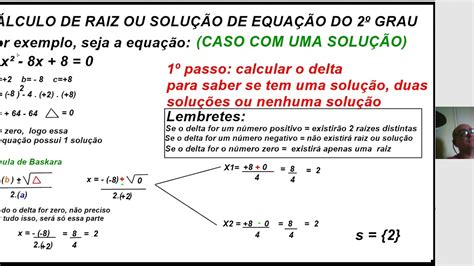 Utilizando A Fórmula De Bhaskara Equação Do 2º Grau Youtube