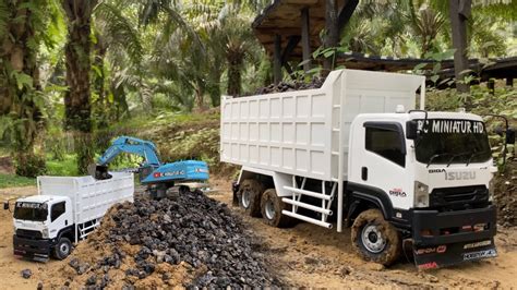 PERDANA Truk Isuzu Giga Bermuatan Full Batu Bara Dump Truck Oleng Rc