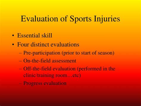 Ppt Chapter 13 Off The Field Injury Evaluation Powerpoint Presentation Id 392618