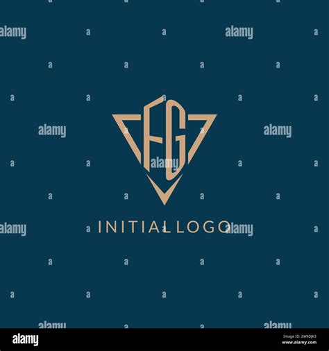 FG Logo Initials Triangle Shape Style Creative Logo Design Vector