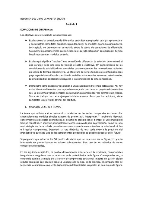 Resumen Del Libro De Walter Enders Docx Resumen Del Libro De Walter