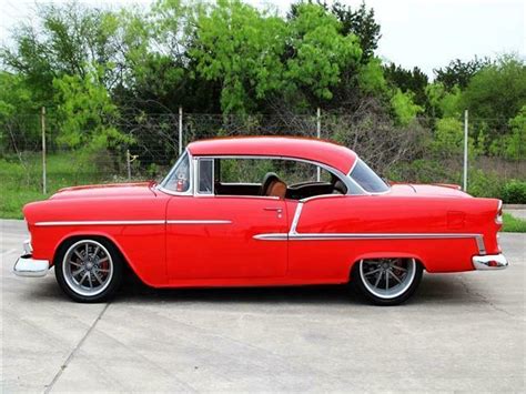 1955 Chevrolet Bel Air Resto Mod Torch Red Satin Charcoal For Sale