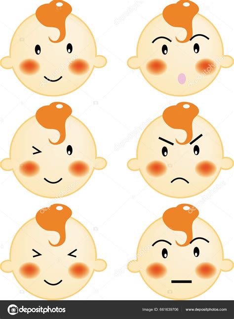 Series Baby Face Expression Vector Illustration Stock Vector by ...