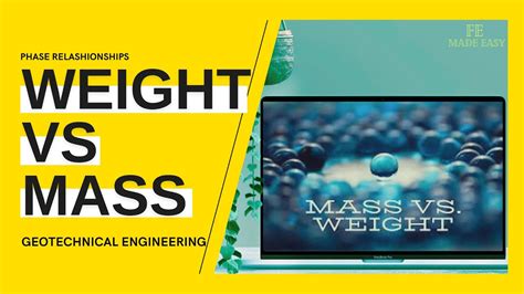 Fe Review Geotechnical Engineering Mass Vs Weight Youtube