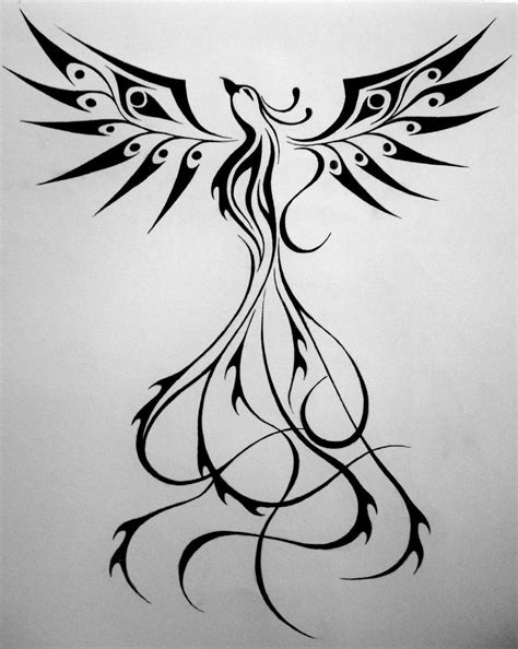 Phoenix Rising From The Ashes Drawing By Lucky Louie Designs Awesome