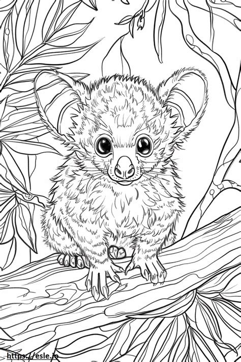 African Palm Civet baby coloring page