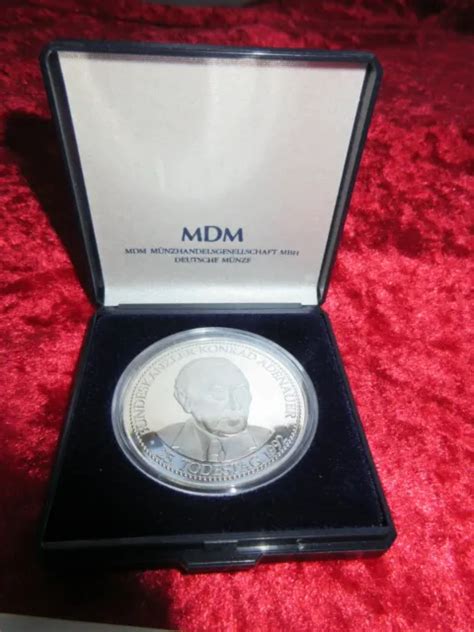 MDM GEDÄCKMÜNZE Konrad Adenauer 25 Todestag 1992 EUR 10 00