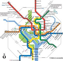 Washington DC Metro Map Overlay