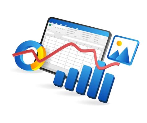 Premium Vector Business Analyst Data Excel Isometric Flat 3d