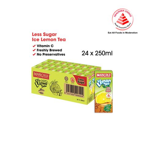 Marigold Asian Drinks Ls Ice Lemon Tea Ml Case Halal Shopee