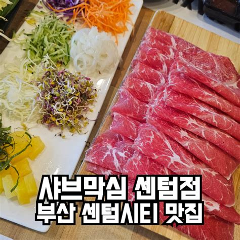 부산 센텀시티 샤브샤브 맛집 깔끔한 샐러드바가 있는 샤브막심 내돈내산 네이버 블로그