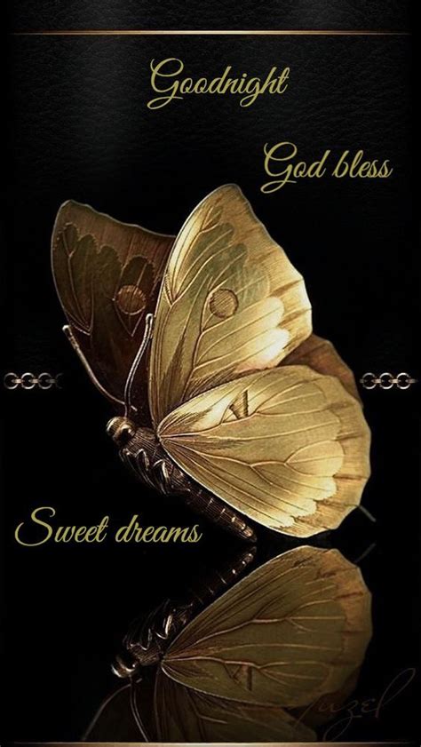 Golden Butterfly Good Night Picture Pictures Photos And Images For