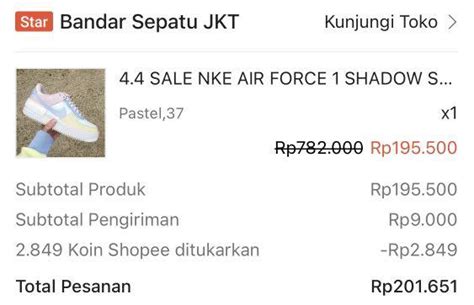 NIKE AIR FORCE PASTEL UK 37 Fesyen Pria Sepatu Sneakers Di Carousell