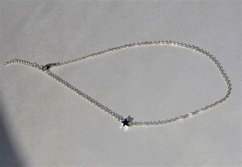 Silver Star Choker Necklace Dainty Silver Choker Gold Etsy