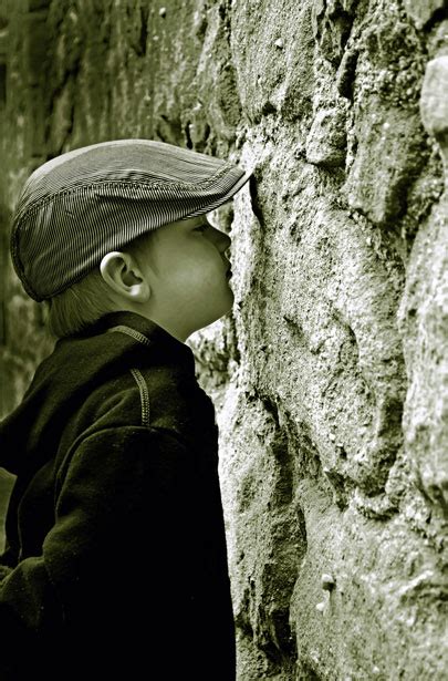 Sad Child At A Stone Wall Free Stock Photo - Public Domain Pictures