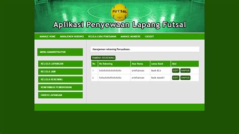 Aplikasi Penyewaan Lapangan Atau Booking Lapangan Futsal Full Version