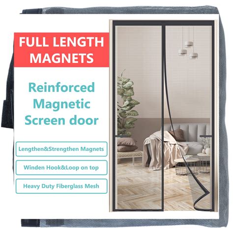 Buy Upgraded Reinforced Full Length Magnets Magnetic Screen Door For