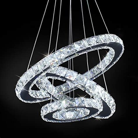 Buy Dixun Crystal Chandelier Crystal LED Pendant With Three Rings