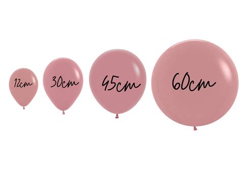 Size Chart — Balloon Room & Event Hire