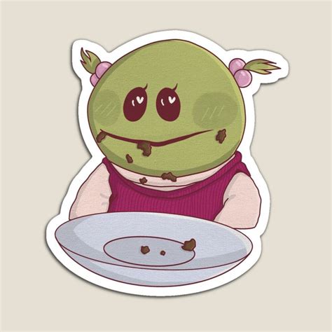 Nanalan Mona Eating Brownies Magnet For Sale By Artbygoody Cute