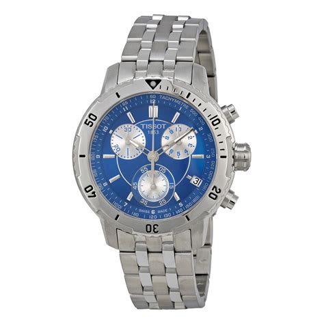 Tissot PRS 200 Chronograph Blue Dial Quartz Sport Men S Watch