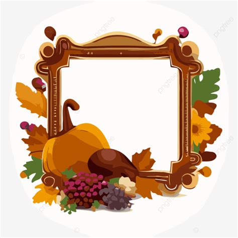 Thanksgiving Frame Vector Sticker Clipart Thanksgiving Frame With