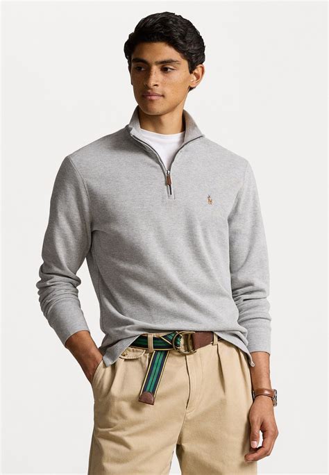 Polo Ralph Lauren Estate Rib Quarter Zip Pullover Jumper Andover