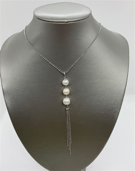 Lotj New In Box Honora Cultured Pearl Graduated Stainless Steel