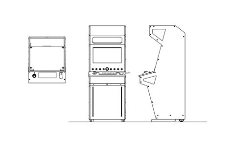 Arcade Machine, Autocad Block - Free Cad Floor Plans