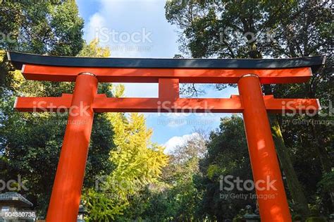 Japanese Torii Gate At Kasuga Grand Shrine Stock Photo Download Image