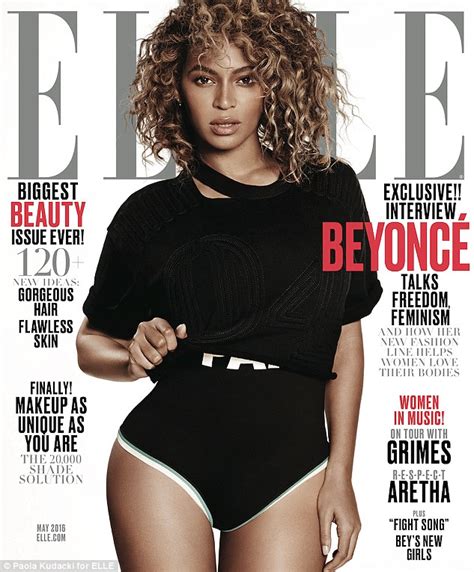 Beyonce shows off her natural beauty as she dons Ivy Park for Elle | Daily Mail Online