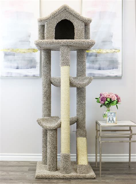 New Cat Condos 66 Solid Wood Cat Tree And Reviews Wayfair