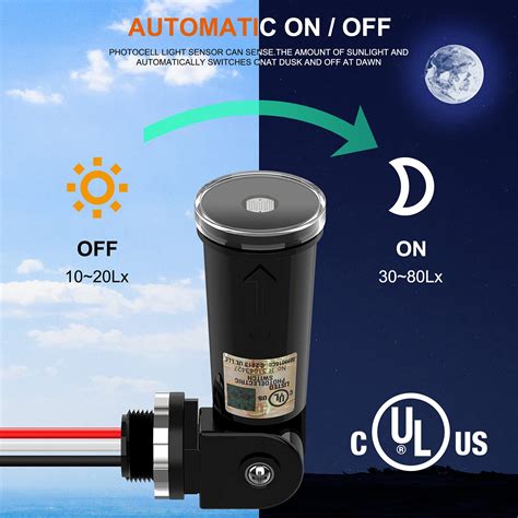 Photocell Sensor Switch Outdoor Conduit Lighting Control With Swivel