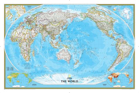 Buy National Geographic World Classic Pacific Centered Wall 46 X 30