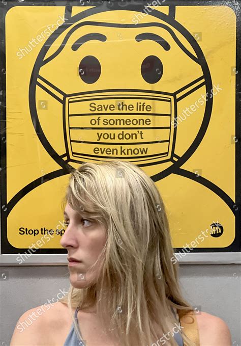 Public Health Advisory Poster Encourages Commuters Editorial Stock