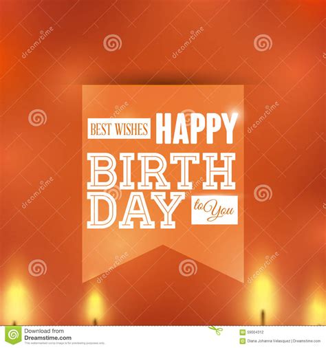 Happy Birthday Colorful Card Design Stock Vector Illustration Of Graphic Beautiful 59004312