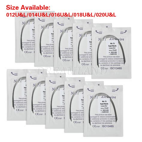 Pack Dental Orthodontic Round Arch Wire Super Elastic Niti Ovoid