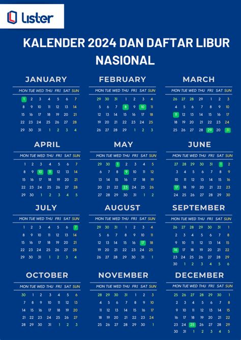 Kalender Lengkap Dengan Hari Libur Nasional 2024 Lister Co Id