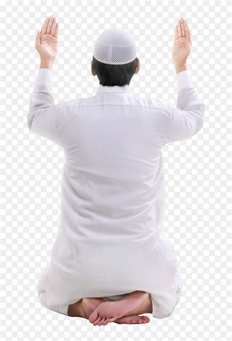 Back view of muslim man sitting in praying Clipart PNG - Similar PNG