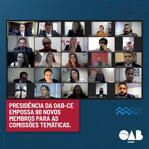 Presid Ncia Da Oab Ce Empossa Novos Membros Para As Comiss Es