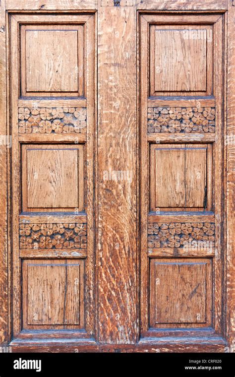 Details Of Old Wooden Door With Rich Wood Texture And Lots Of Details