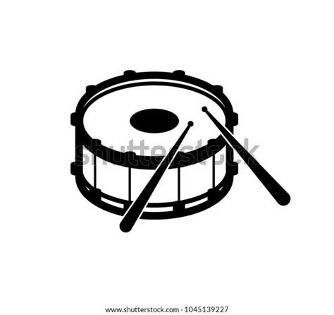 Isolated Outline Silhouette Icon Snare Drum Vetor Stock Livre De