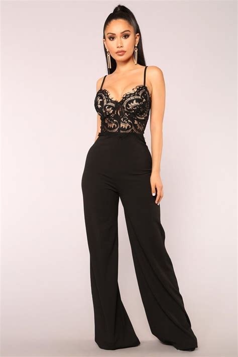 Roof Top Date Lace Jumpsuit Black Jumpsuits In 2019 Black Lace Jumpsuit Formal Jumpsuit