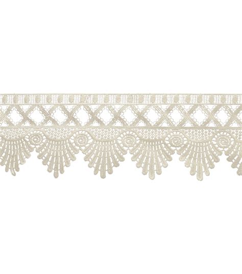 Wrights Scalloped Edge Venice Lace Trim 35x6 Yds Ivory Joann