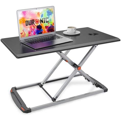 Duronic Dm05d11 Bk Escritorio Standing Desk Para Monitor Con Altura